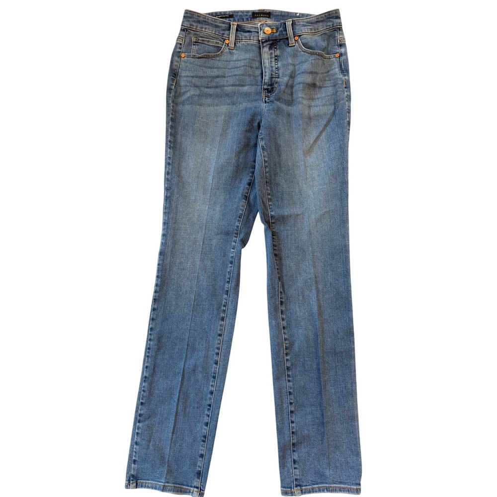 Talbots Straight Leg Jeans Womens 4 Medium Wash High Rise Blue Denim Pants